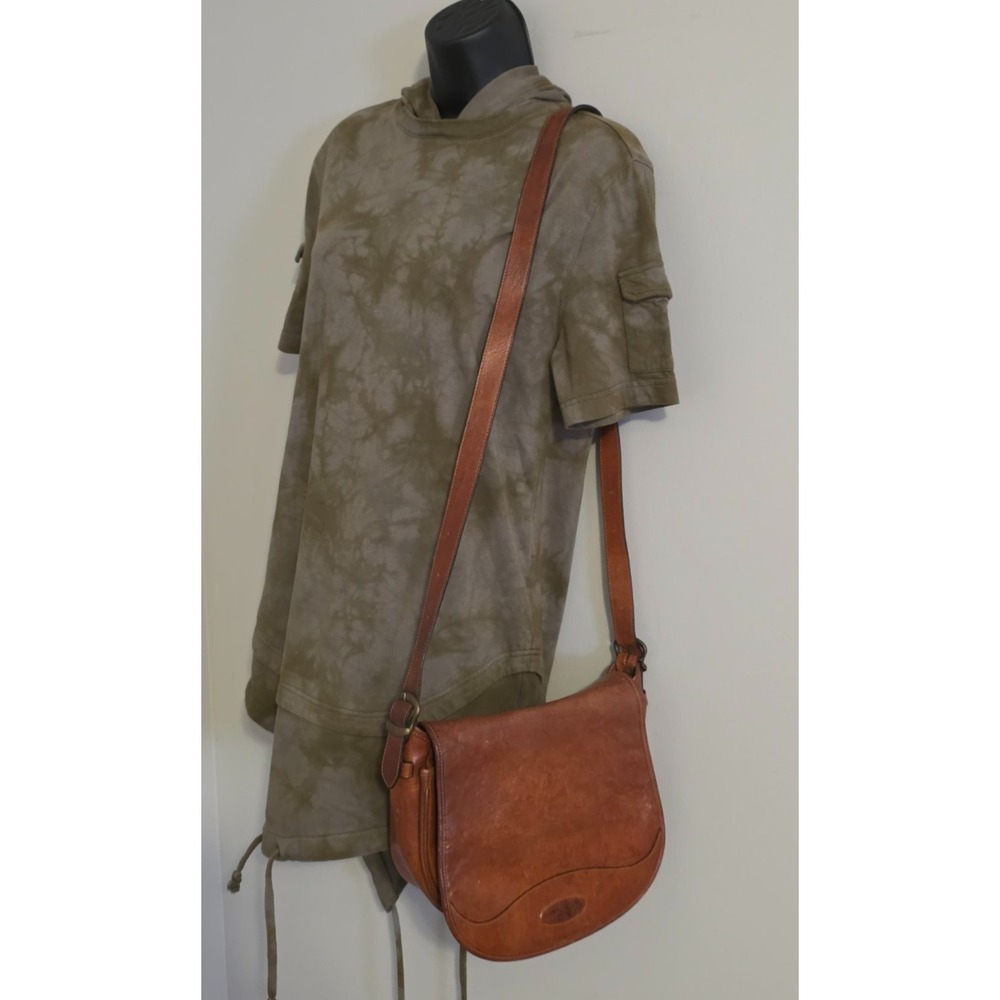Vintage OROTON Shoulder Bag Brown Australia Leather Handbag Purse Crossbody